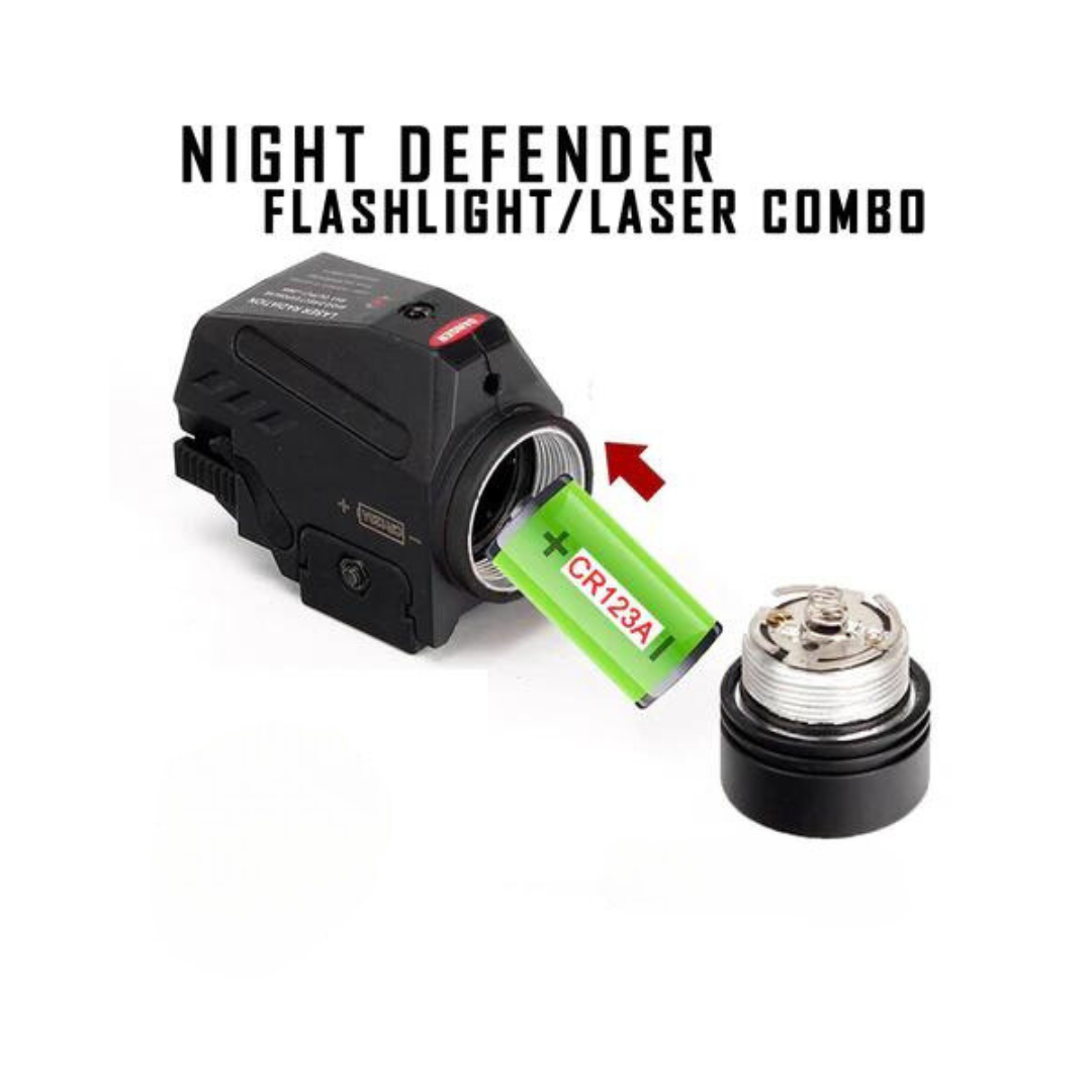 LINTERNA TÁCTICA DE COMBATE MATRIX DE 420 LÚMENES CON MONTAJE PARA ARMA Y LÁSER ROJO.